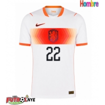 Camiseta Países Bajos Denzel Dumfries #22 Visitante Equipación Mundial 2026 manga corta